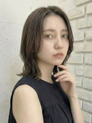 ミディアム 池袋駅徒歩4分 hondaのヘアスタイル