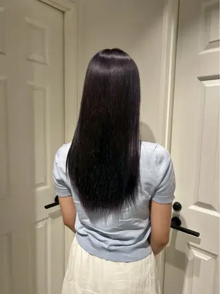 ロング カラー himari💜 酸性ストレートのヘアスタイル