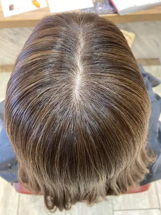 ロング カラー あやか 白髪ぼかしハイライトのヘアスタイル