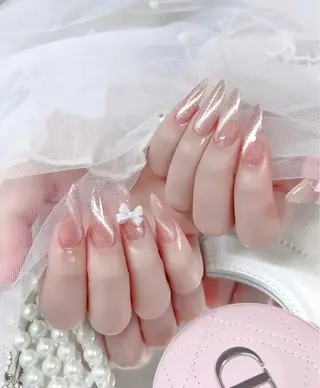 ロング E🌷nail 長さだし専門店のネイルデザイン