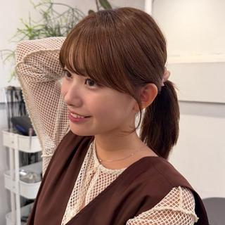 ミディアム カラー 顔周りレイヤー꙳⋆ ミディアム⌇SAKIのヘアスタイル