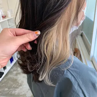 ロング カラー ヘアアレンジ 北川 智海のヘアスタイル