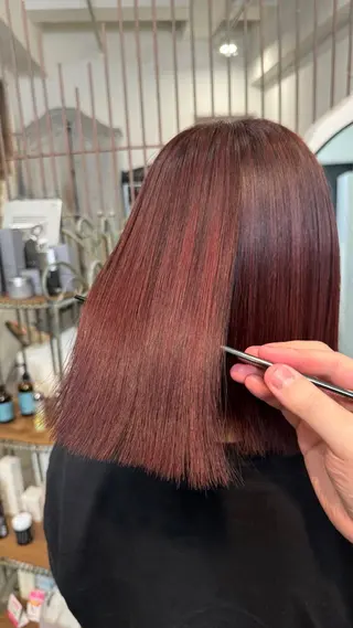 ミディアム カラー 🔆髪質改善 透明感 カラー🔆佐々木貴仁のヘアスタイル