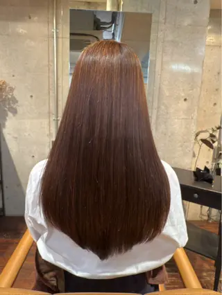 ロング カラー 髪質改善/縮毛矯正 透明感カラー/リオのヘアスタイル
