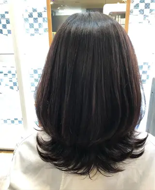 ミディアム カラー 佐藤 美幸のヘアスタイル