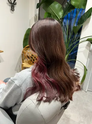 ロング カラー kibako ayanoのヘアスタイル