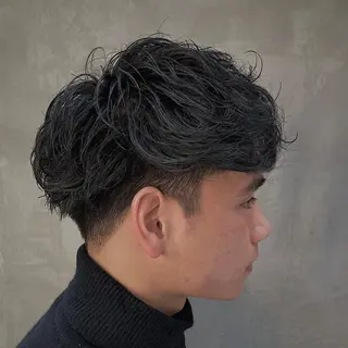 ショート パーマ メンズ 波巻きスパイラルパー マ/シャドウパーマ駿のヘアスタイル