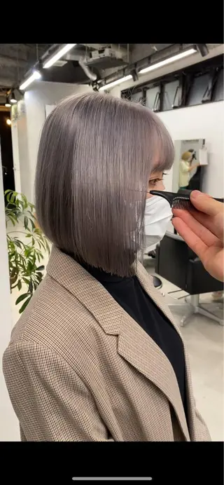 ショート カラー ヘアアレンジ ブリーチダブルカラー 元町三宮/三ノ宮のヘアスタイル