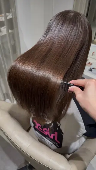 セミロング 福山艶髪|髪質改善| 三宅星哉のヘアスタイル