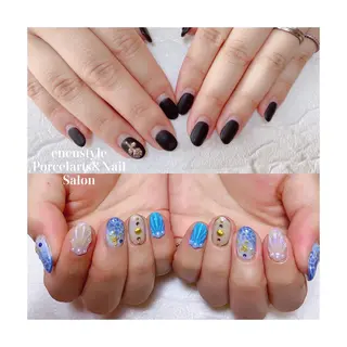 ミディアム ネイル 🐾enen style 🐾のネイルデザイン
