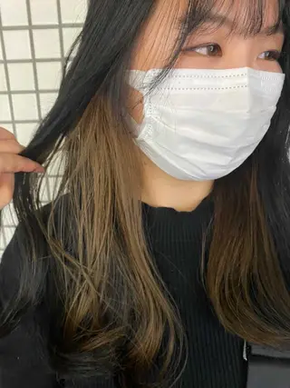 ロング 🐩透明感ミルクティ ーピンクニイナ🐩のヘアスタイル