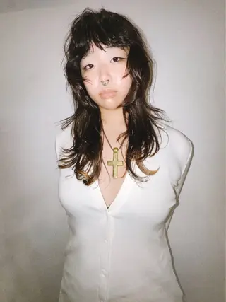 ロング スパイラルパーマ/デ ザインカット/アミのヘアスタイル