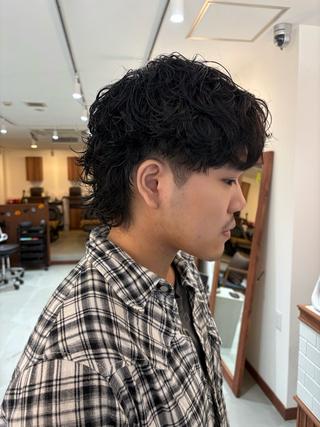 ショート パーマ メンズ 垢抜けメンズカット/ 毛流れパーマ/ユウトのヘアスタイル