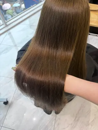 ロング Rin🪷ネイル/ 透明感ヘアカラーのネイルデザイン