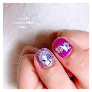 ミディアム ネイル 🐾enen style 🐾のネイルデザイン