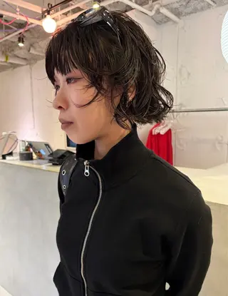 ショート パーマ 村上雅人 ナチュラルモードのヘアスタイル