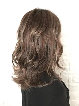 セミロング カラー 髪質改善縮毛矯正 美容師✂️山崎竜二のヘアスタイル
