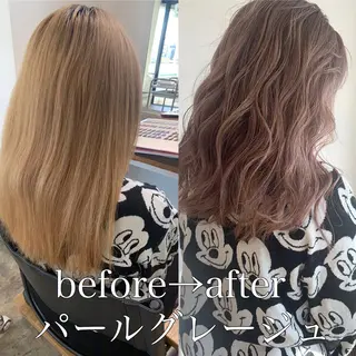 ミディアム カラー ✨艶ブリーチカラー ✨四ノ宮裕己のヘアスタイル