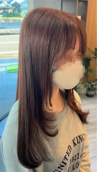 セミロング カラー arika もえのヘアスタイル