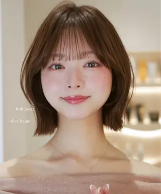 ショート ばんちなつ / ボブ/透明感カラーのヘアスタイル
