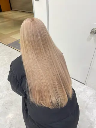 ロング カラー 色落ち綺麗🩰ハイ トーン🎀RINKAのヘアスタイル