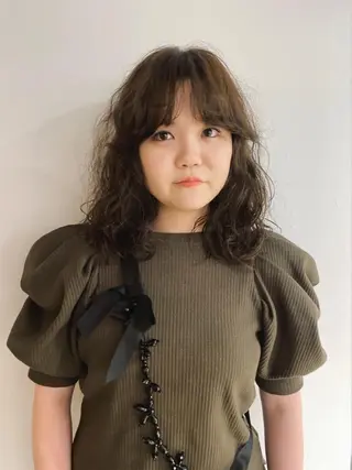 ミディアム カラー パーマ senmyo naoのヘアスタイル