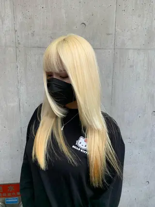 セミロング カラー パーマ ヘアアレンジ メンズ キッズ ネイル マツエク・マツパ アイブロウ 🐺ウルフ×ハイトー ン🖤Yukinoのヘアスタイル
