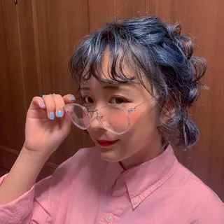 ショート カラー ヘアアレンジ 韓国✖️網紅🖤 パーマYURIYAのヘアスタイル