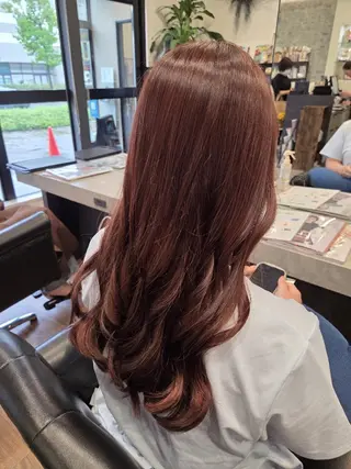 ロング カラー 関口 友菜のヘアスタイル