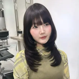 ロング yuuka 🖤韓国ヘア🖤のヘアスタイル