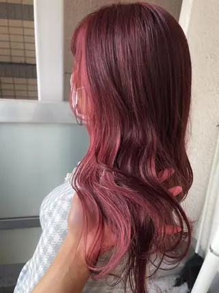 ロング カラー 岩谷/ブリーチ 🪽透明感カラーのヘアスタイル