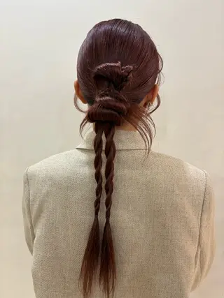 ロング カラー ヘアアレンジ まつ毛パーマ/ ゆうかのマツエク・マツパデザイン