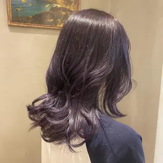 ミディアム 新宿/顔周りカット +レイヤー＝しずく♩のヘアスタイル