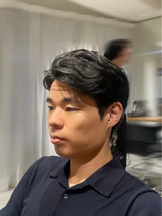 ショート メンズ ブリ—チ🎨パ—マ 🌿表参道ちえ🌿のヘアスタイル