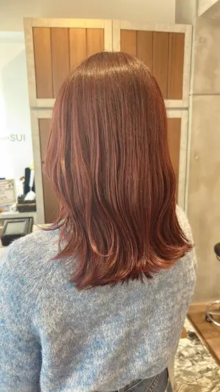 セミロング カラー 新宿三丁目 田中美由紀のヘアスタイル