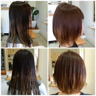 ミディアム 三ツ井 淳華のヘアスタイル