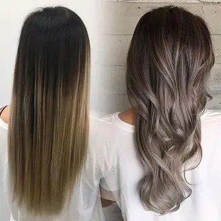 ロング カラー パーマ ヘアアレンジ Device ディバイスのヘアスタイル