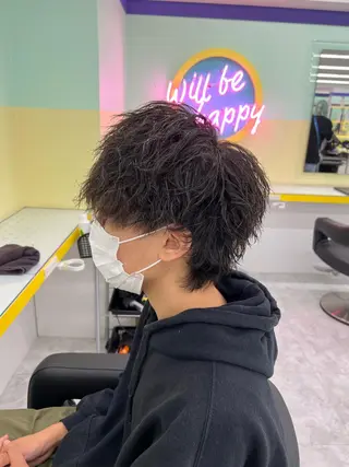 ショート カラー パーマ ヘアアレンジ メンズ キッズ ネイル マツエク・マツパ アイブロウ 🔷横浜1のパーマ 職人🔷将太郎のヘアスタイル