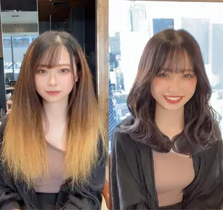カラー 顔まわりの神様✨ 透明感カラー藤嶋秀幸のヘアスタイル