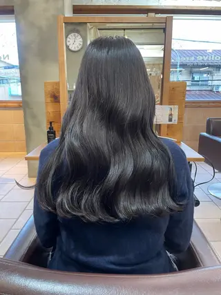 ロング カラー 顔周りレイヤー☆ スパ☆石上遥楓のヘアスタイル