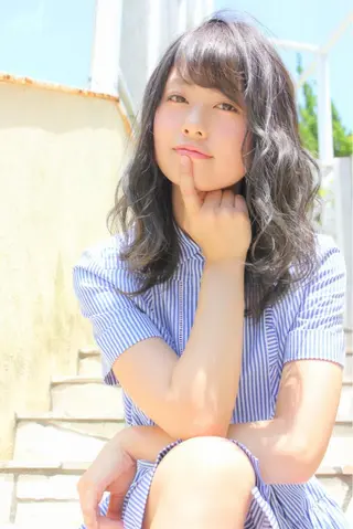 ミディアム カラー パーマ 代表　YUKI ☆のヘアスタイル