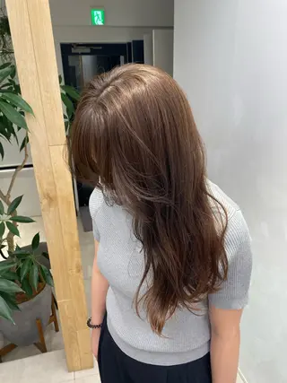 カラー yuzuki🎗️ 暖色/縮毛矯正のヘアスタイル
