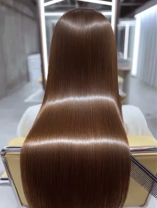 ロング パーマ 🍒モテ暖色カラー × うる艶✧ ゆなのヘアスタイル