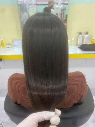 セミロング カラー パーマ ヘアアレンジ ネイル マツエク・マツパ 韓国風ベージュ🤎 赤みなし🌿横浜🤎のヘアスタイル