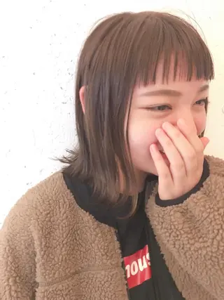 ショート カラー シノザキ/薬院/ボブ /メンズパーマのヘアスタイル