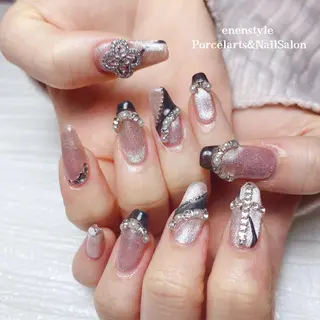 ミディアム ネイル 🐾enen style 🐾のネイルデザイン