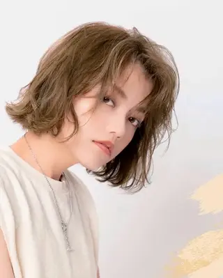 ミディアム カラー パーマ 松島祐介【店長/ トップディレクター】のヘアスタイル