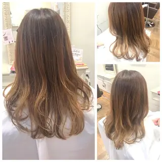 セミロング カラー 澤田 彩香のヘアスタイル
