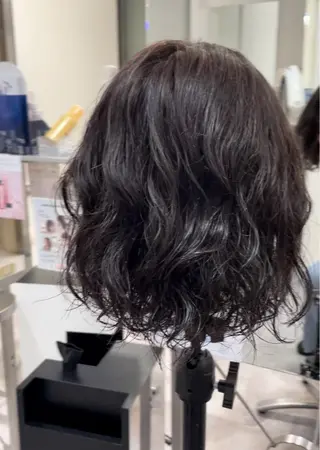 ミディアム パーマ 西村 駿希のヘアスタイル