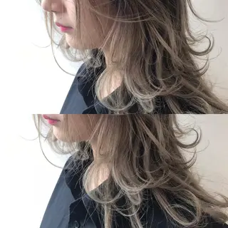 セミロング カラー パーマ ヘアアレンジ メンズ キッズ ネイル マツエク・マツパ Lien 深井店のヘアスタイル